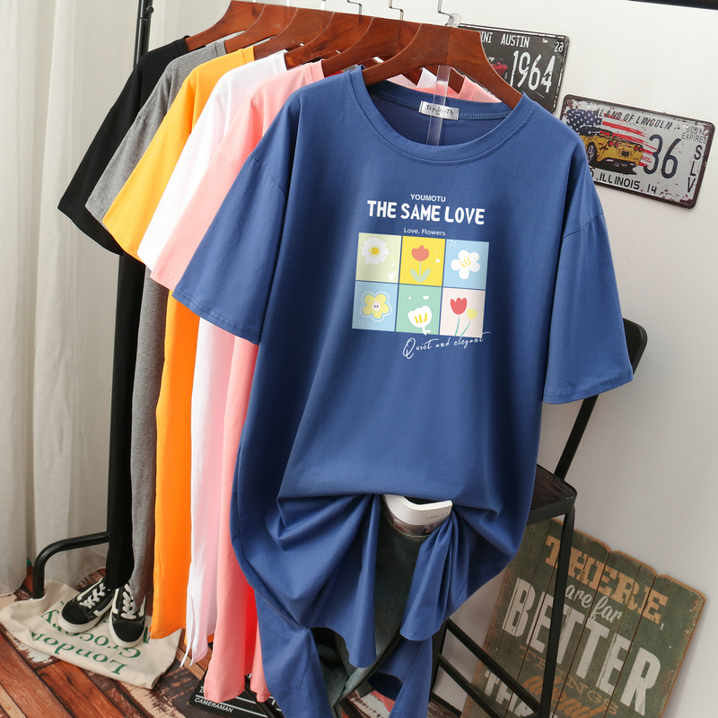 เดรสสไตล์เสื้อยืด S-3XL(อกเสื้อยืด 43- 51 นิ้ว)ใส่สบายๆอยู่บ้าน ใส่นอน