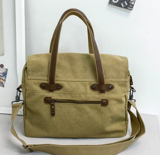 กระเป๋าสะพายผ้าแคนวาส ผู้ชาย แบบวัยรุ่น ดีไซน์เท่ มีสไตล์ มาพร้อมสายสะพาย และ หูหิ้ว ดีไซน์เก๋ 717836