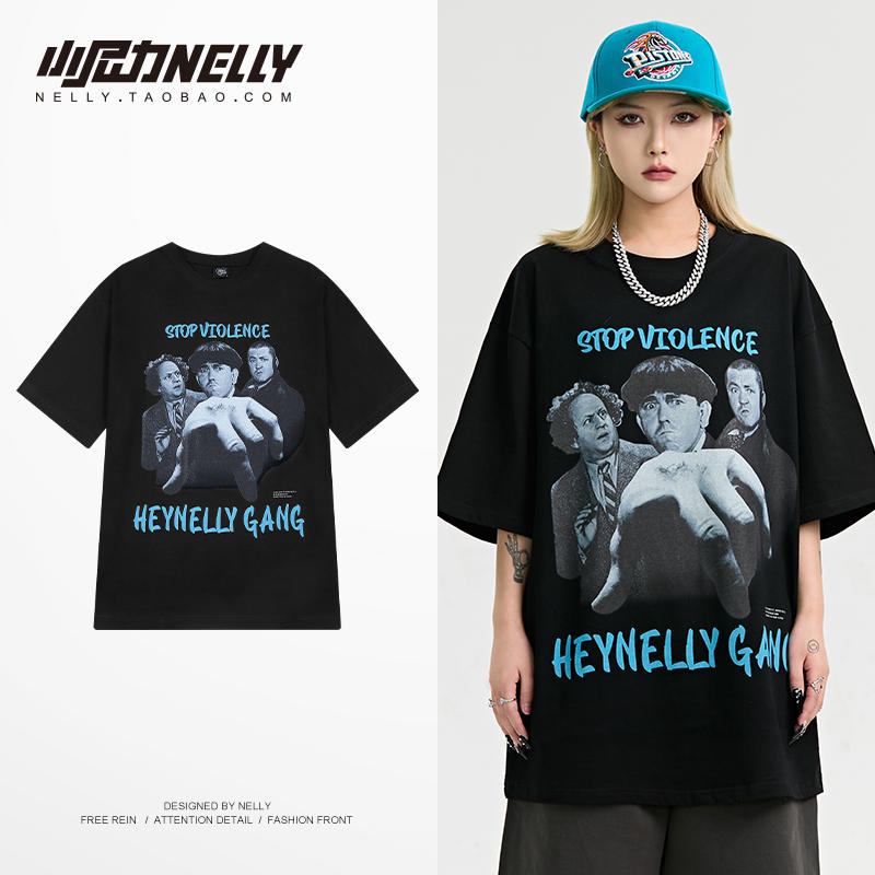 เสื้อยืดคอกลม ผู้ชาย เสื้อยืดผู้ชายเกาหลี เสื้อยืดเกาหลี แบรนด์ NELLY