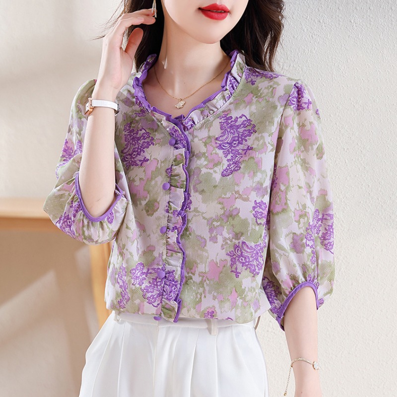 เสื้อเชิ้ตผู้หญิงแขนยาว เสื้อเชิ้ตผู้หญิงใส่ทํางาน 390 บาทต่อชิ้น ฟรีค่าจัดส่ง