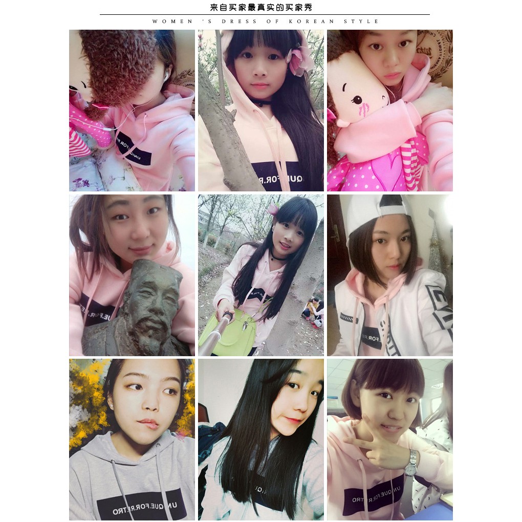 เสื้อกันหนาวฮู้ดดี้ แฟชั่นเกาหลี สีเทา น่ารักมากจ้า ผ้าเนื้อไม่หนาใส่ในไทยได้จ้า พร้อมส่ง งานจริงในภาพสุดท้าย สีเทา