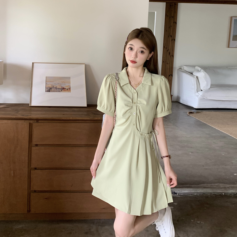 เดรสแขนสั้น มีไซส์ L-4XLอก 38-47 นิ้ว ใส่ได้ทั้งสาวหุ่นดีน่ารักจนถึงสาวอวบพลัสไซส์ จัดส่งฟรี! ทักแชทสั่งซื้อ