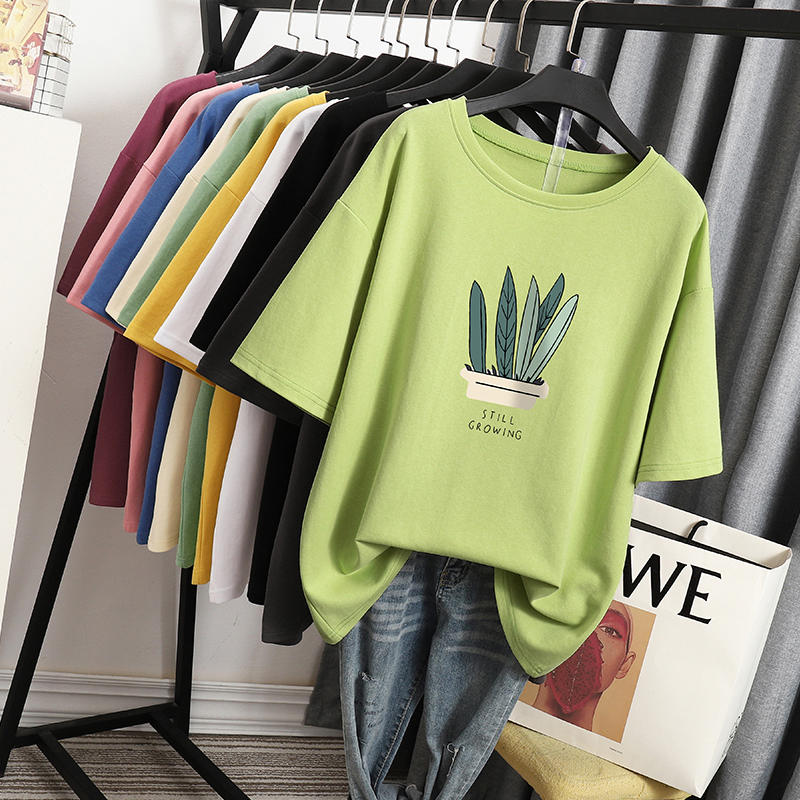 เสื้อโอเวอร์ไซส์เกาหลี เสื้อยืดพลัสไซส์ เสื้อยืดคนอ้วน เสื้อยืดโอเวอร์ไซส์ผู้หญิง
