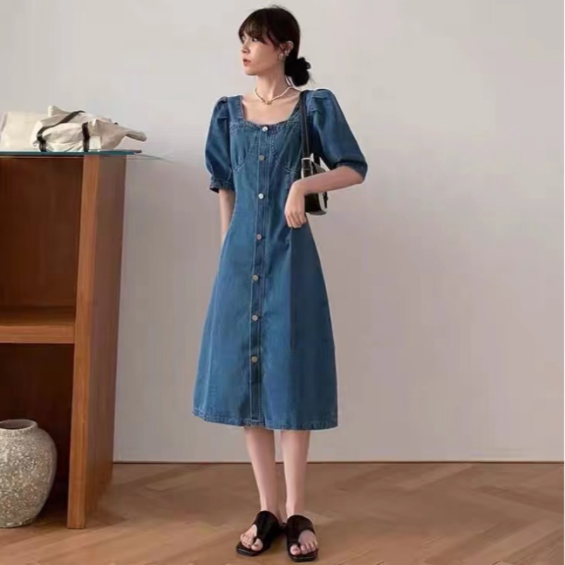 เดรสแขนสั้น มีไซส์ L-4XLอก 38-47 นิ้ว ใส่ได้ทั้งสาวหุ่นดีน่ารักจนถึงสาวอวบพลัสไซส์ จัดส่งฟรี! ทักแชทสั่งซื้อ