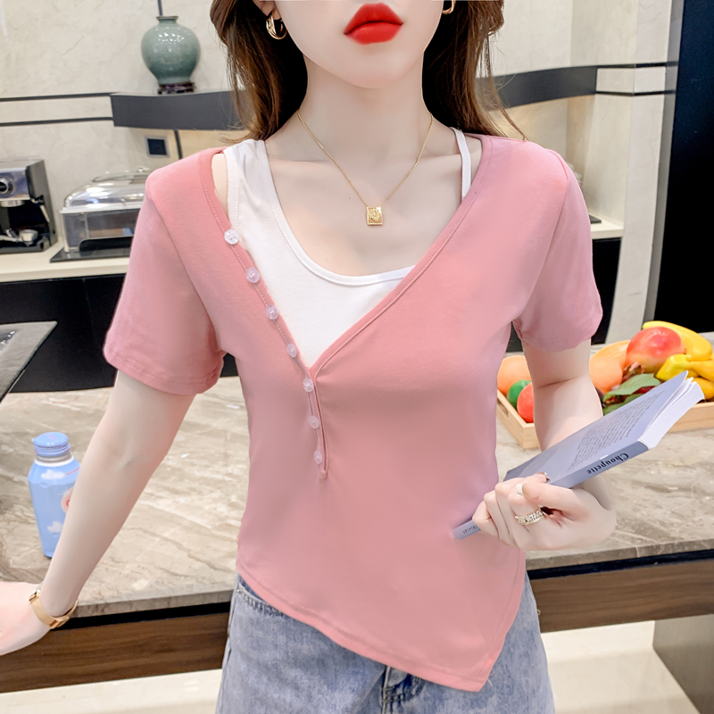 เสื้อผ้าวัยรุ่นเกาหลี เสื้อยืดวัยรุ่นผู้หญิง มีขนาด S M L XL