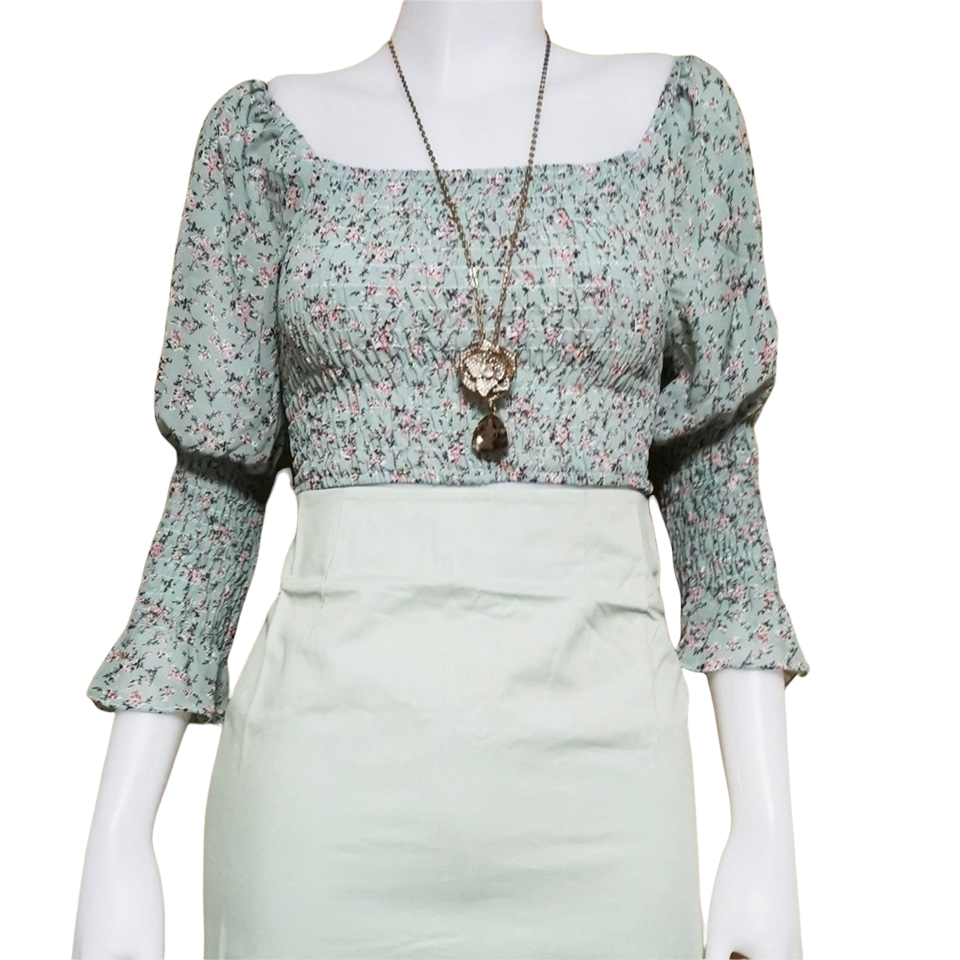 Blouse3892 รวมแบบเสื้อแฟชั่นวัยรุ่น เสื้อครอป เสื้อปาดไหล่ เสื้อสม็อค เสื้อรูดหน้า ผ้าไหมอิตาลี ผ้าชีฟอง งานแฟชั่นประตูน้ำ