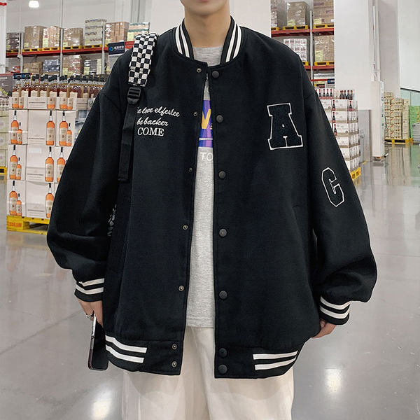 เสื้อแจ็คเก็ตเบสบอล เสื้อคลุม เสื้อแขนยาวสไตล์เกาหลี