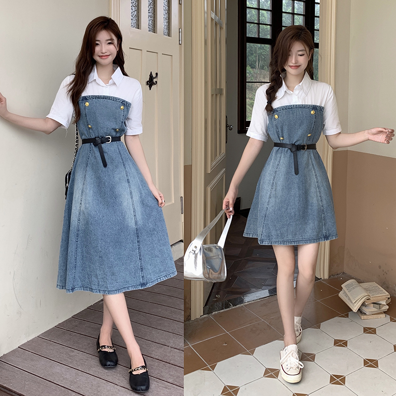 เดรสแขนสั้น มีไซส์ L-4XLอก 38-47 นิ้ว ใส่ได้ทั้งสาวหุ่นดีน่ารักจนถึงสาวอวบพลัสไซส์ จัดส่งฟรี! ทักแชทสั่งซื้อ