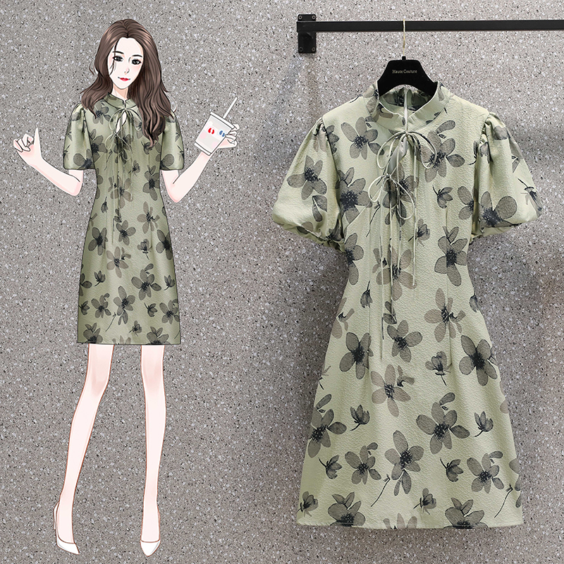 เดรสแขนสั้น มีไซส์ L-4XLอก 38-47 นิ้ว ใส่ได้ทั้งสาวหุ่นดีน่ารักจนถึงสาวอวบพลัสไซส์