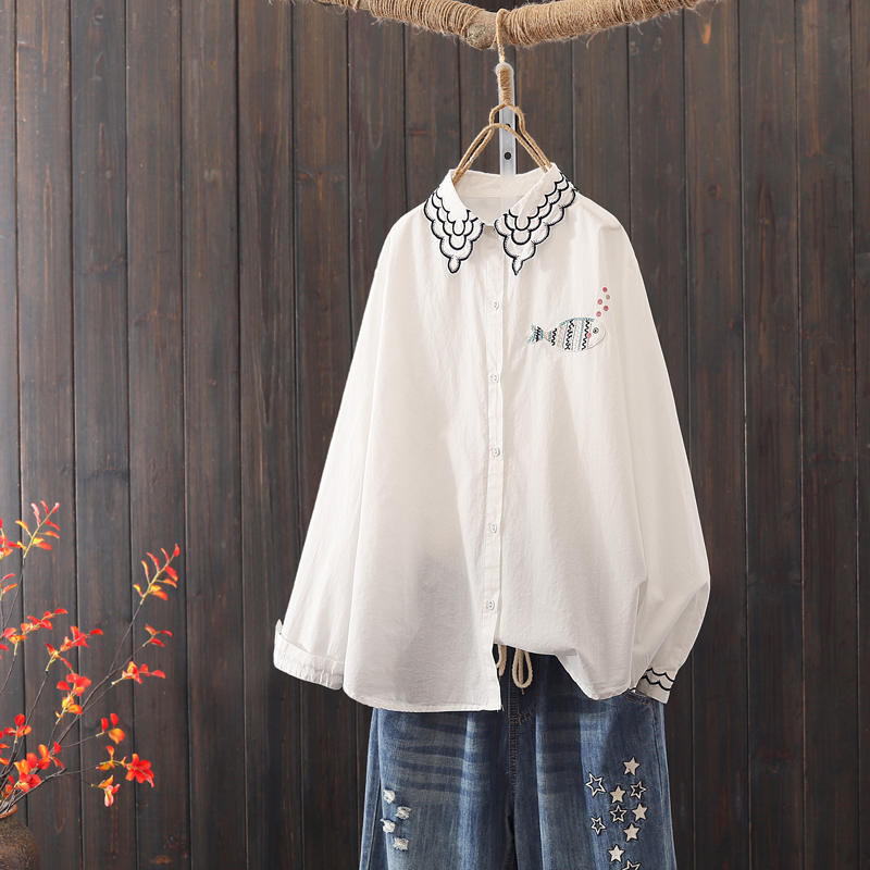 แบบเสื้อสวยๆ เสื้อผ้าฝ้ายลินิน เสื้อเชิ้ตผ้าลินิน
