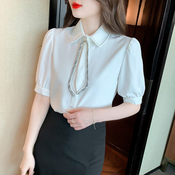 เสื้อลูกไม้ แขนสั้น