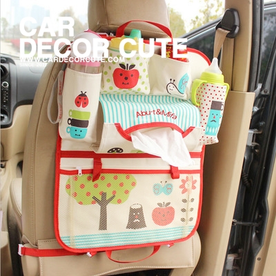 Storage bag กระเป๋าเก็บของเบาะหลังคนขับ - กระเป๋าใส่ขวดน้ำ ขวดนม เก็บกล่องกระดาษทิชชู เสริมในรถยนต์