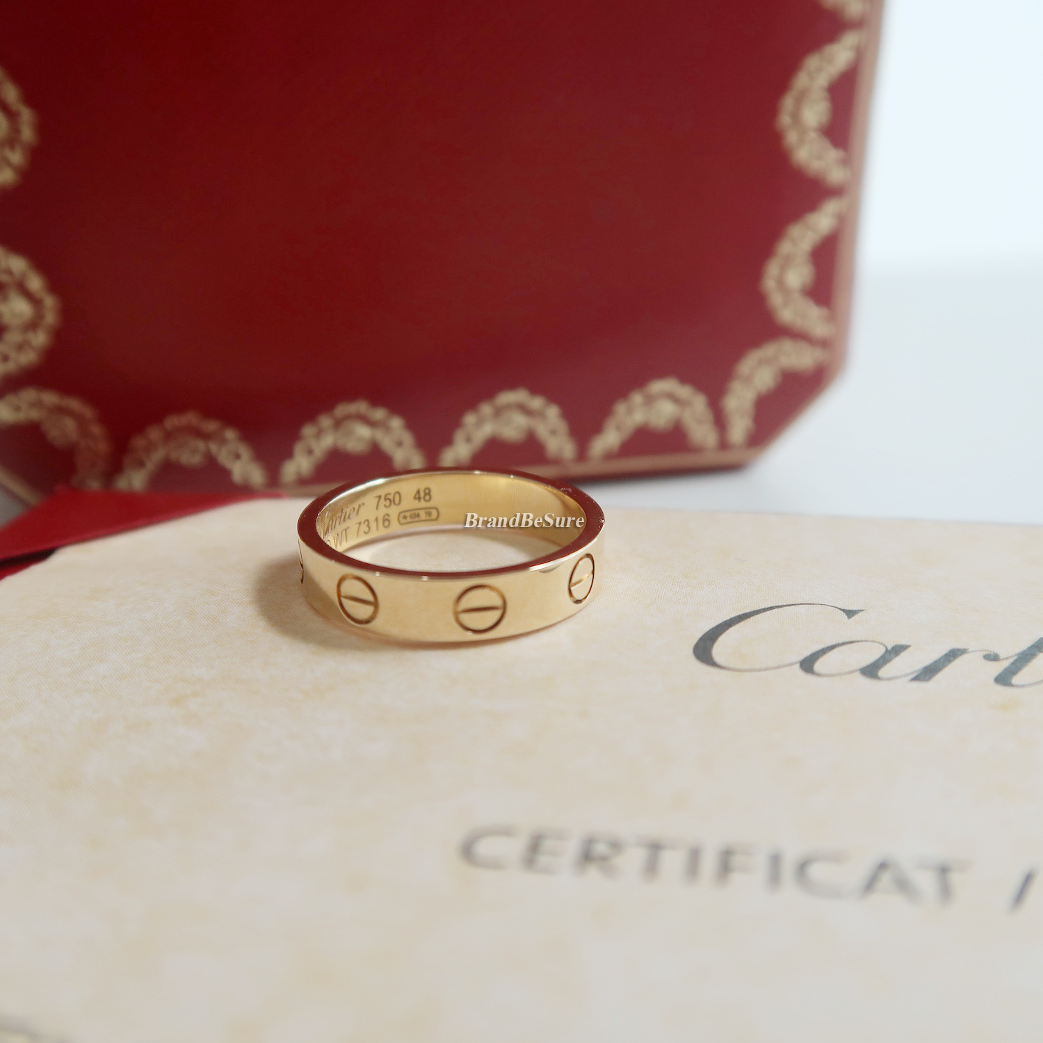 Cartier Yellow Gold Love Small Rings Size : 48