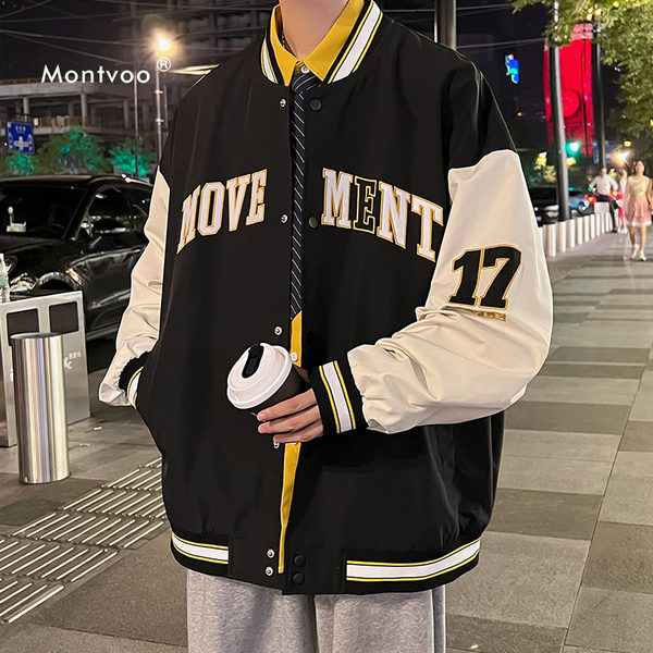 เสื้อแจ็คเก็ตเบสบอล เสื้อคลุม เสื้อแขนยาวสไตล์เกาหลี