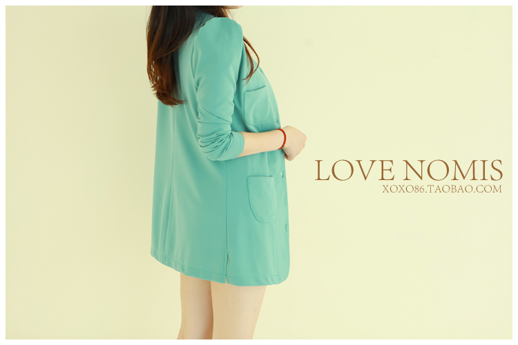 เสื้อคลุมตัวยาว พร้อมส่ง สีเขียวอมฟ้า สไตล์เกาหลี เก๋ๆ สีเขียวอมฟ้า สีเข้มกว่าในรูป มีรูปสินค้าจริง