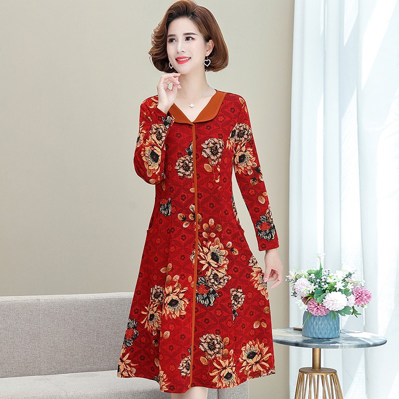 เดรสวัยผู้ใหญ่40-60ปีเดรสคุณแม่