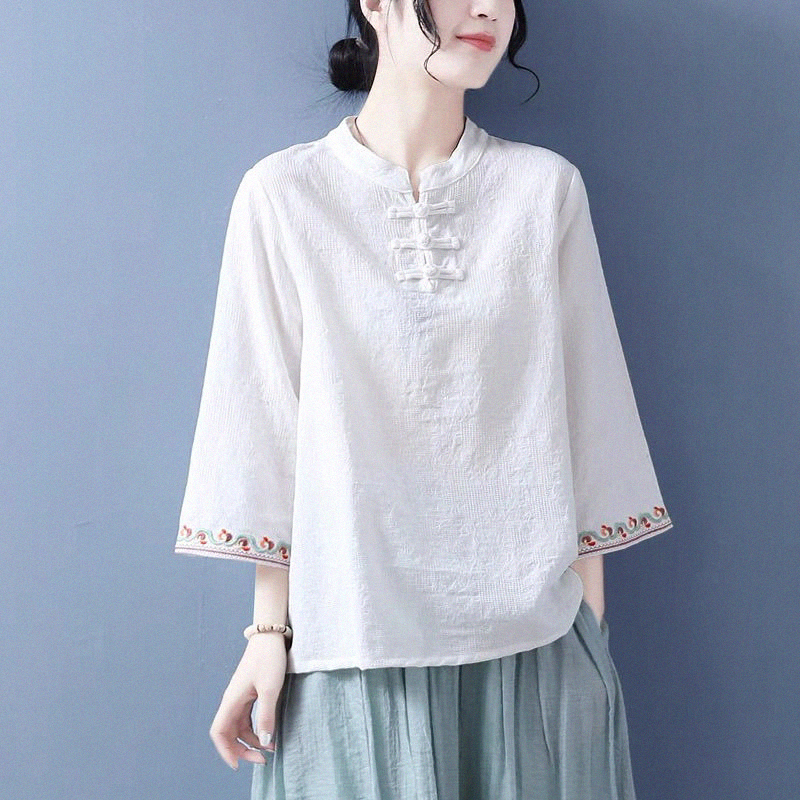 เสื้อลินิน เสื้อผ้าฝ้ายลินิน เสื้อเชิ้ตผ้าลินิน S M l XL จากแบรนด์ ZIMO
