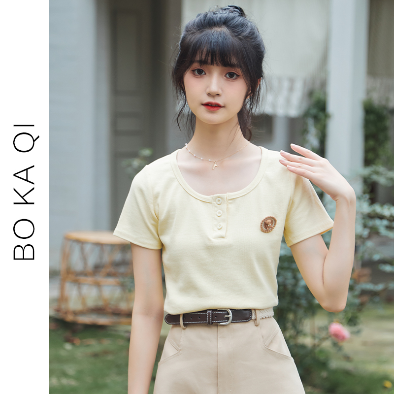 เสื้อผ้าวัยรุ่นเกาหลี เสื้อยืดวัยรุ่นผู้หญิง มีขนาด S M L XL