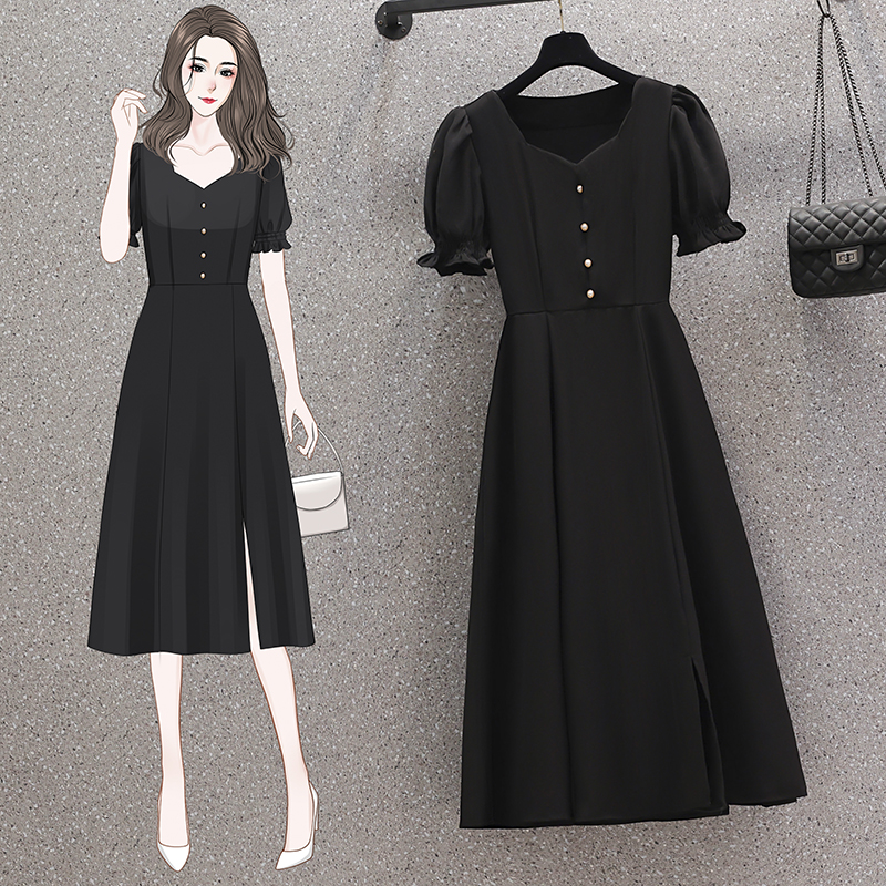 เดรสแขนสั้น มีไซส์ L-4XLอก 38-47 นิ้ว ใส่ได้ทั้งสาวหุ่นดีน่ารักจนถึงสาวอวบพลัสไซส์