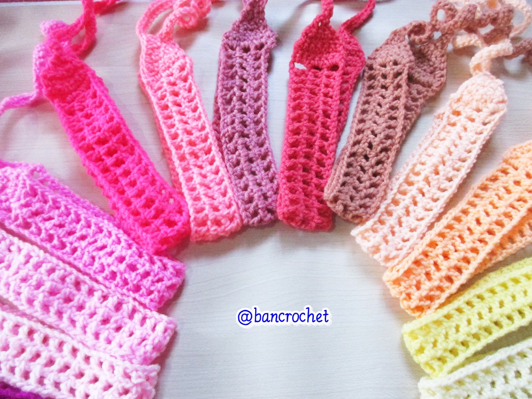 Bancrochet ราคาส่ง ที่คาดผมถักโครเชต์ crochet headband หลากสี 1-1.5*13 inch