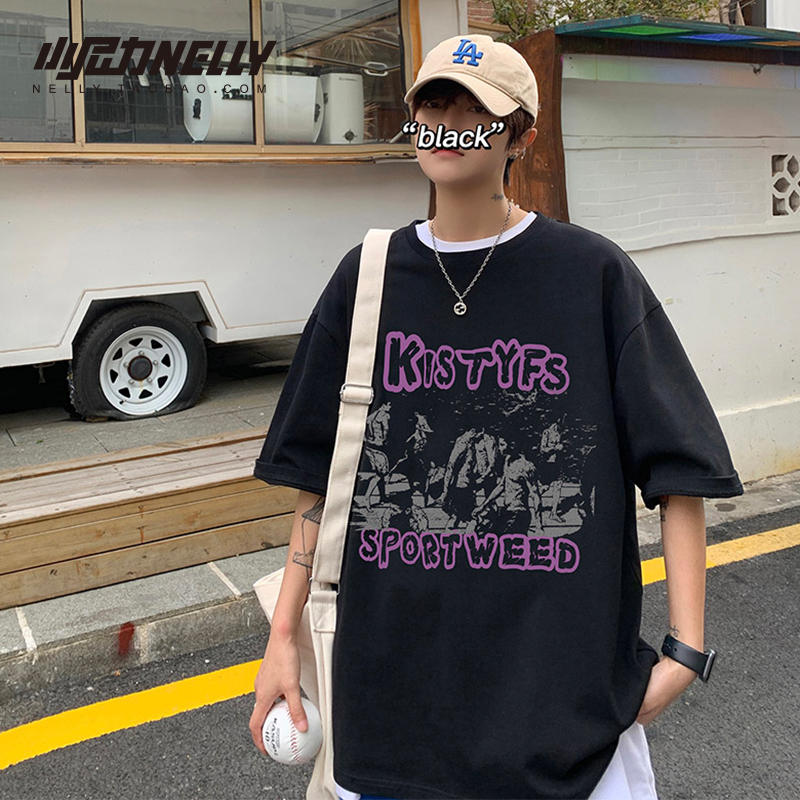เสื้อยืดคอกลม ผู้ชาย เสื้อยืดผู้ชายเกาหลี เสื้อยืดเกาหลี แบรนด์ NELLY
