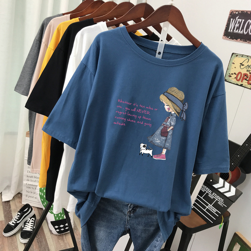 เสื้อยืดคอตตอน สกรีนลายน่ารัก มีหลากหลายสี ส่งฟรีทั่วไทย BY JIMIAO