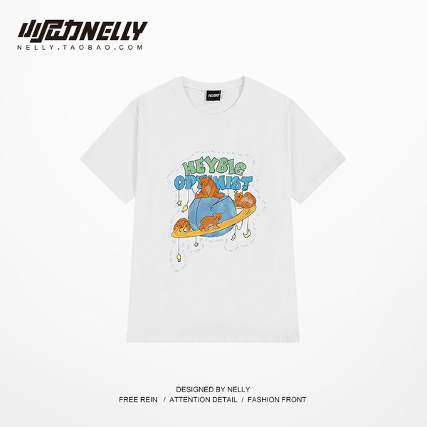 เสื้อยืดคอกลม ผู้ชาย เสื้อยืดผู้ชายเกาหลี เสื้อยืดเกาหลี แบรนด์ NELLY