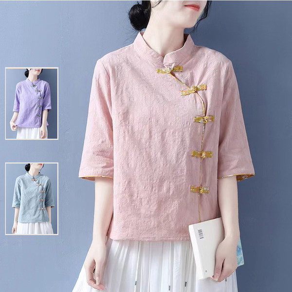 เสื้อลินิน เสื้อผ้าฝ้ายลินิน เสื้อเชิ้ตผ้าลินิน