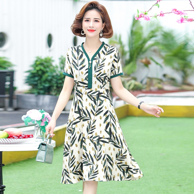 เดรสวัยผู้ใหญ่40-60ปีเดรสคุณแม่
