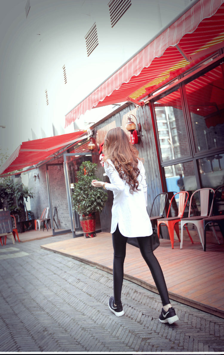 Legging เลกกิ้งกันหนาว สีดำ ผ้าเนื้อเลื่อมบุขน ทรงสวย กระชับทรง