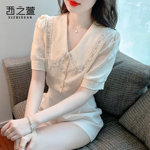 เสื้อลูกไม้ แขนสั้น