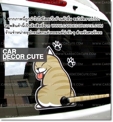 ( ลด 5 % ) สติกเกอร์หางแมวสุดน่ารัก - หางสั่นด้วยใบปัดน้ำฝน