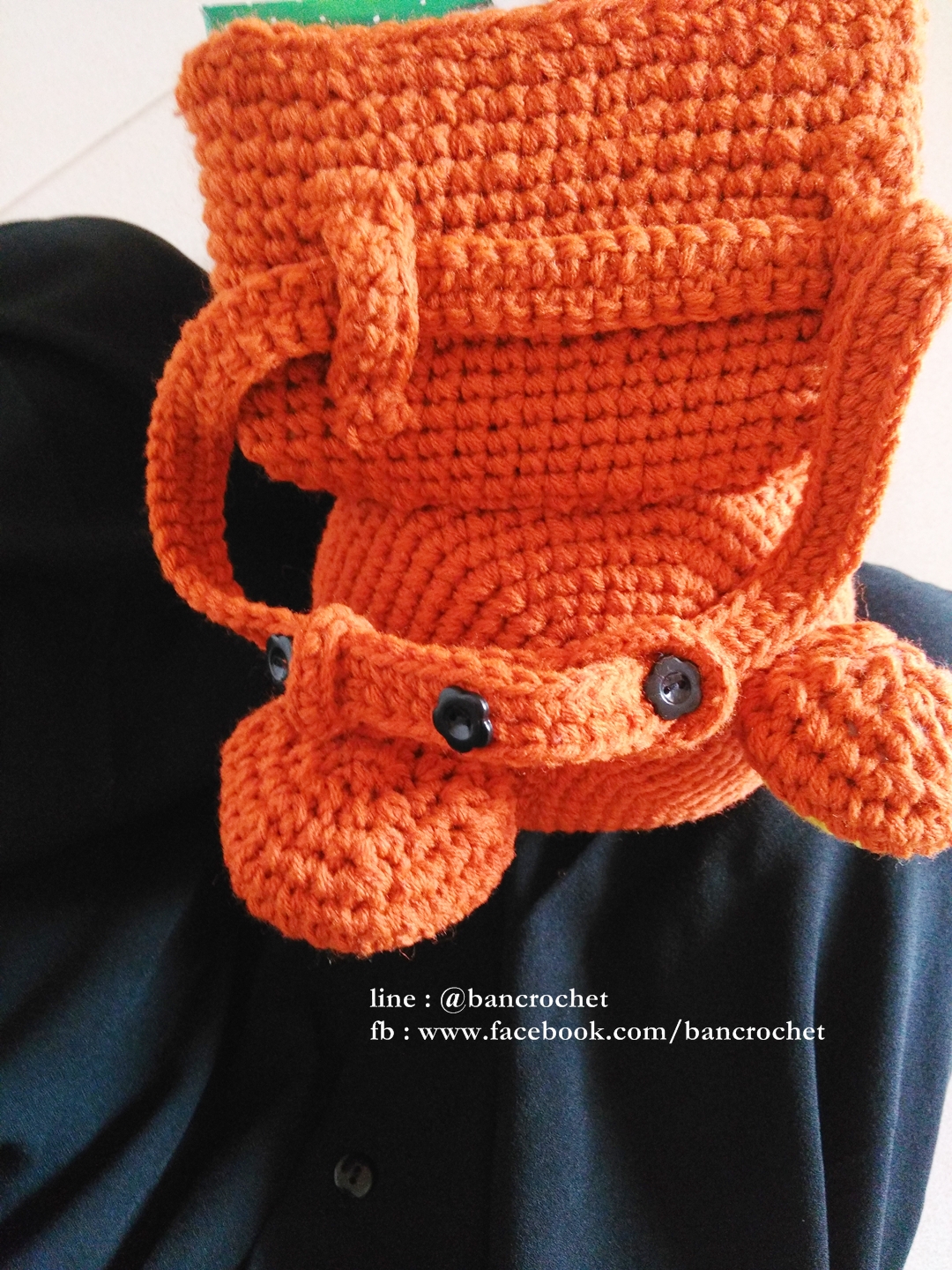 กล่องทิชชูคุมะถัก แบบแขวน