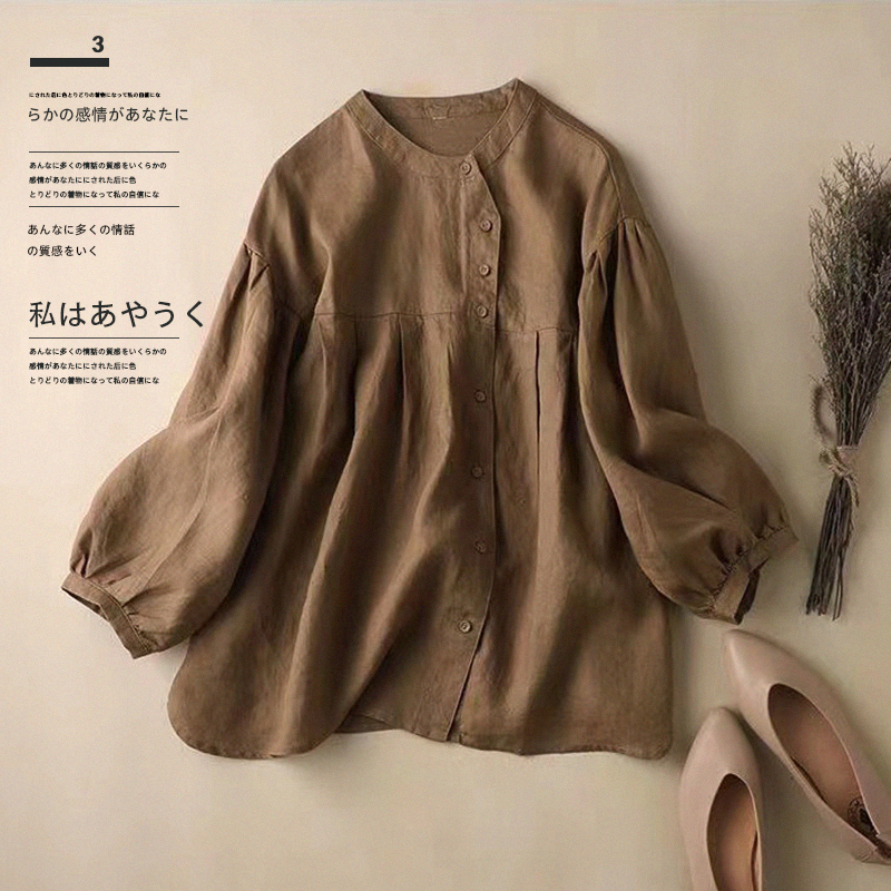 เสื้อลินิน เสื้อผ้าฝ้ายลินิน เสื้อเชิ้ตผ้าลินิน BY Zimo