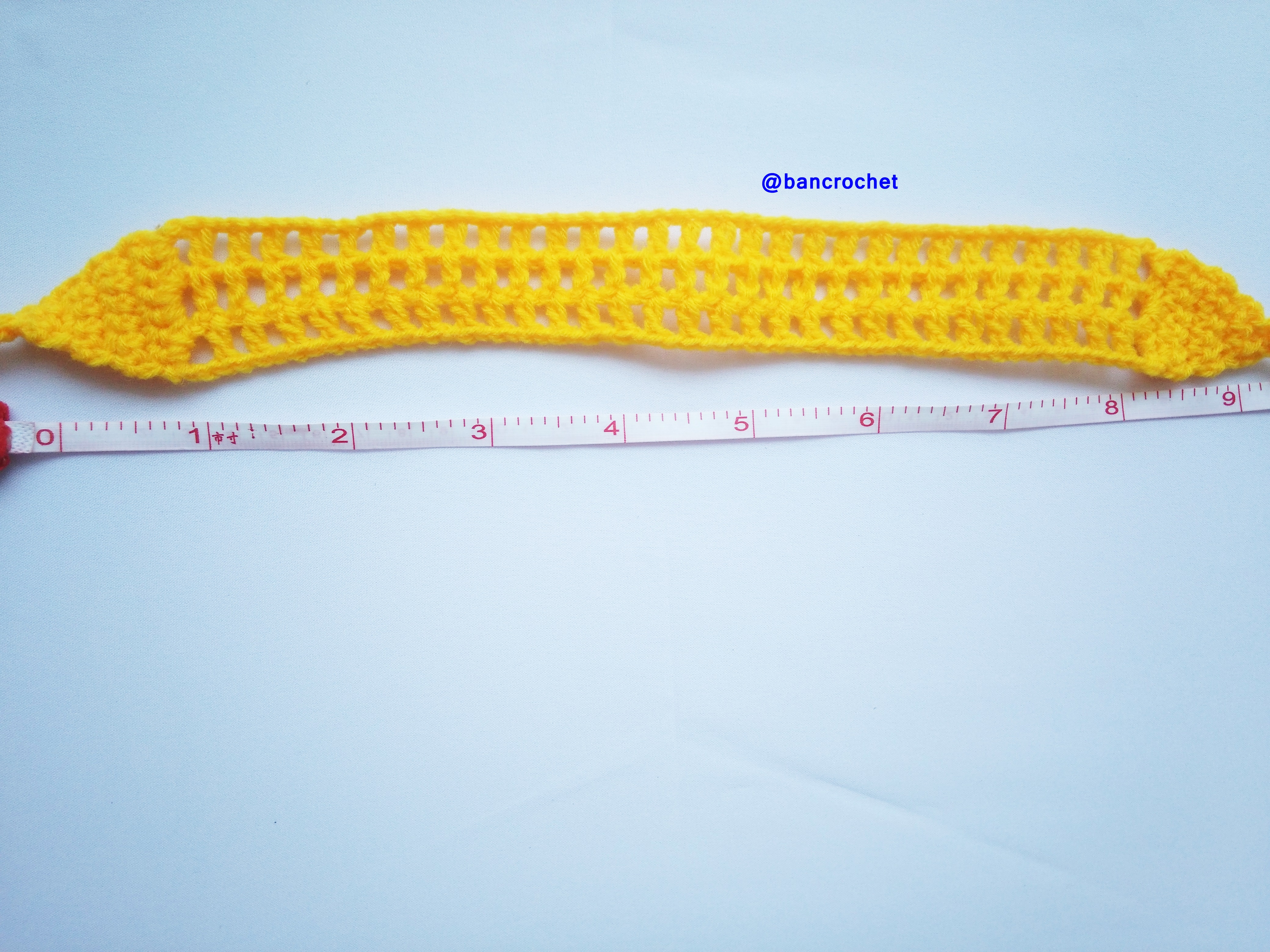 Bancrochet ที่คาดผมถักโครเชต์ crochet headband เหลืองเชอร์เบท 1-1.5*13 inch