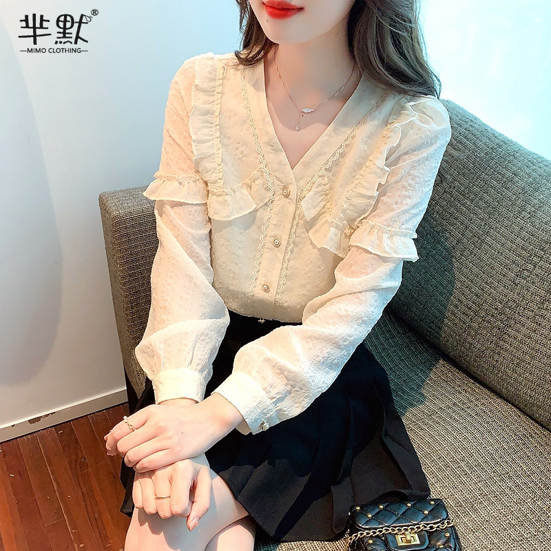 เสื้อลูกไม้ เสื้อเชิ้ตแขนยาว