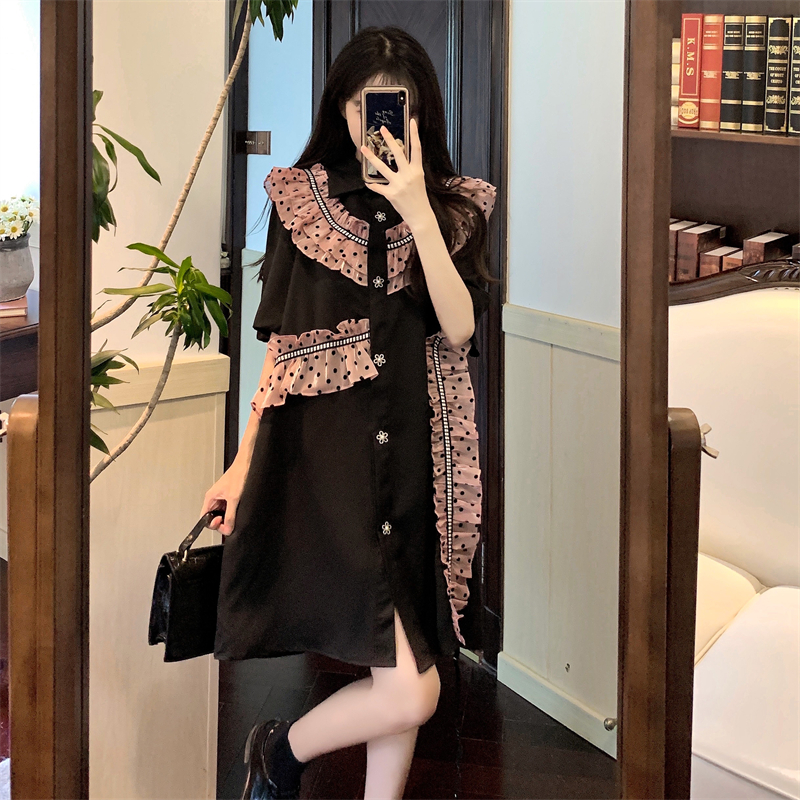 เดรสวัยรุ่น-เดรสคนอ้วนวัยรุ่น L-4XL(อก38-46 นิ้ว)
