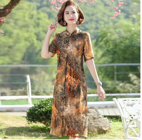 เดรสวัยผู้ใหญ่40-60ปี เดรสคุณแม่ ชุดเดรสทำงานวัยผู้ใหญ่ แบรนด์ MAMA DRESS