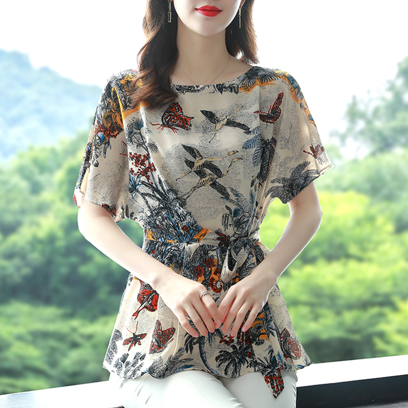 เสื้อชีฟอง เสื้อแฟชั่นสุภาพสตรีวัยผู้ใหญ่ มีไซต์ อก34นิ้ว-43นิ้ว