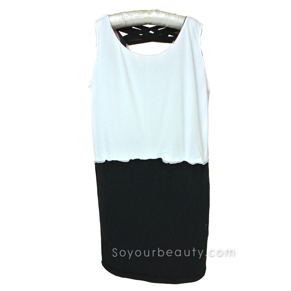 เสื้อผ้าคนอ้วน ชุดเดรสลายริ้วไซส์ใหญ่