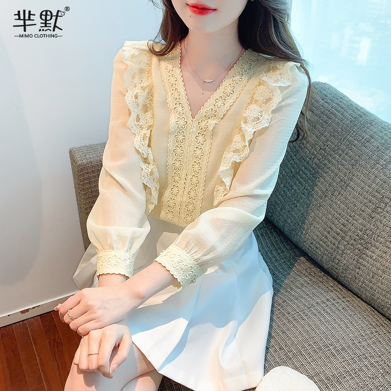 เสื้อลูกไม้ เสื้อเชิ้ตแขนยาว