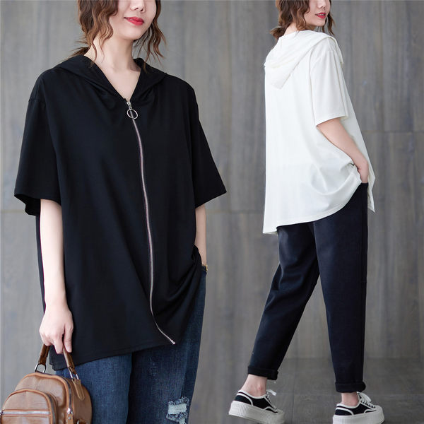 เสื้อลินินคนอ้วน เสื้อทีเชิ้ตคนอ้วนผู้หญิง เสื้อทีเชิ้ตตัวใหญ่ By Literary Plus size