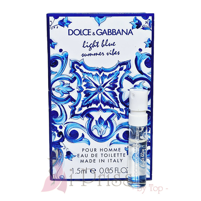 DOLCE & GABBANA Light Blue Summer Vibes pour HOMME EDT 1.5 ml.
