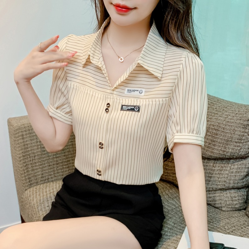เสื้อเชิ้ตผู้หญิงแขนยาว เสื้อเชิ้ตผู้หญิงใส่ทํางาน 390 บาทต่อชิ้น ฟรีค่าจัดส่ง
