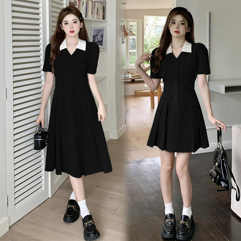 เดรสแขนสั้น มีไซส์ L-4XLอก 38-47 นิ้ว ใส่ได้ทั้งสาวหุ่นดีน่ารักจนถึงสาวอวบพลัสไซส์ จัดส่งฟรี! ทักแชทสั่งซื้อ