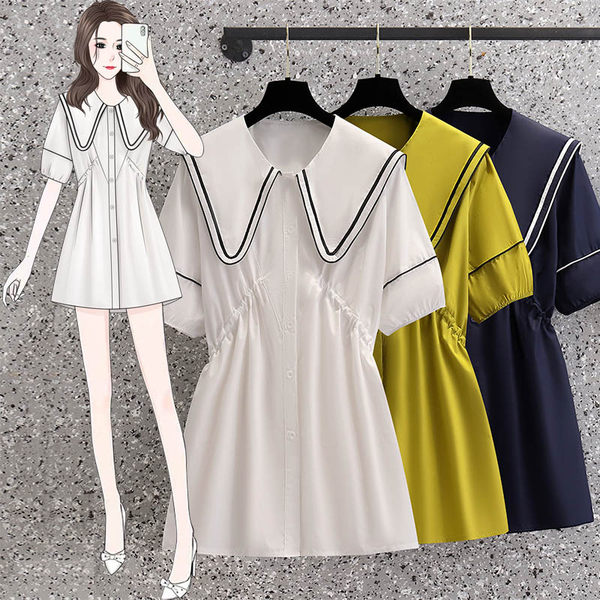 เดรสคนอ้วน เดรสสาวอวบ ชุดเดรสคนอ้วนวัยรุ่น BY PLUS SIZE Girl