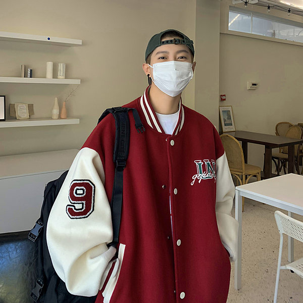 เสื้อแจ็คเก็ตเบสบอล เสื้อคลุม เสื้อแขนยาวสไตล์เกาหลี