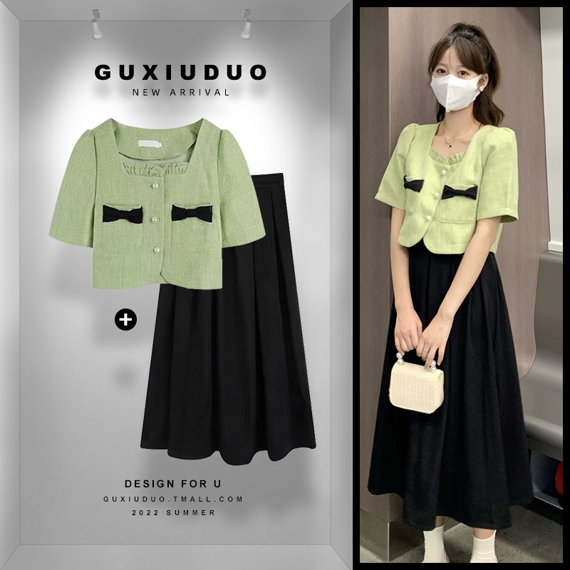 เดรสแขนสั้นมีไซส์L-4XLอก38-47นิ้ว