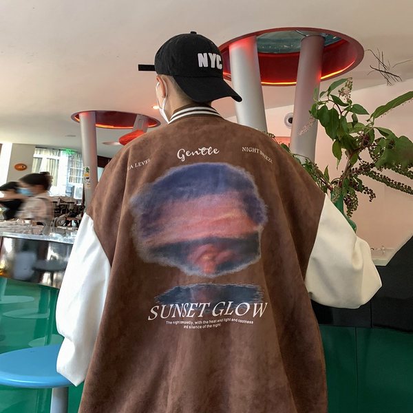 เสื้อแจ็คเก็ตเบสบอล เสื้อคลุม เสื้อแขนยาวสไตล์เกาหลี