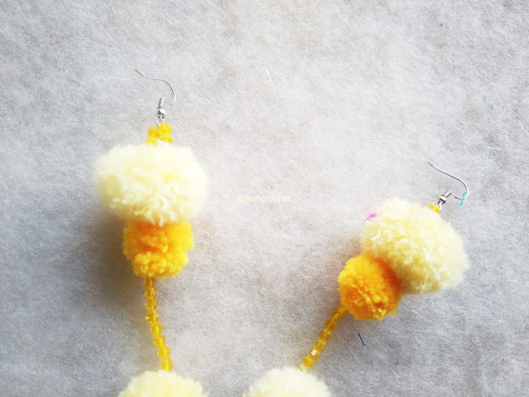 ต่างหูถักโครเชต์ crochet earrings หลากสี 4-6 นิ้ว